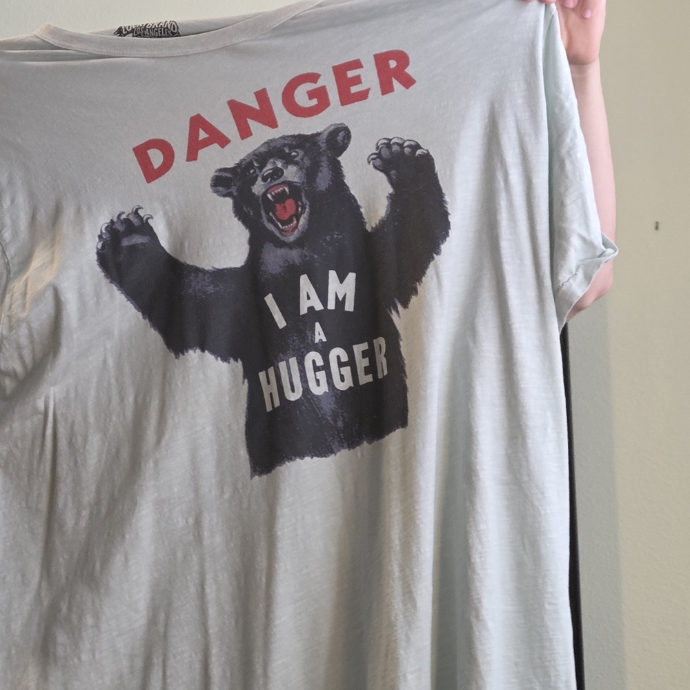 Lucky Brand Gray Tee with Bear Graphic